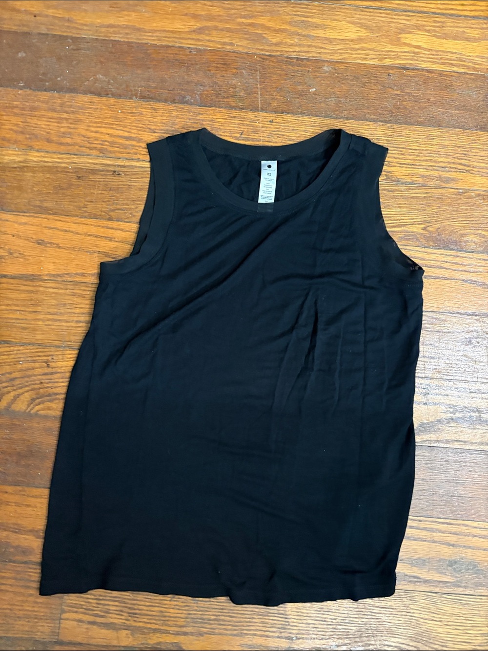 Yogalicious Black Scoop Neck Women's Tank Top Mesh trim women’s xs - Picture 5 of 7